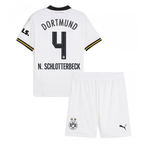 Dětský fotbalový dres Borussia Dortmund Nico Schlotterbeck #4 2024-25 Třetí Krátký Rukáv (+ trenýrky)